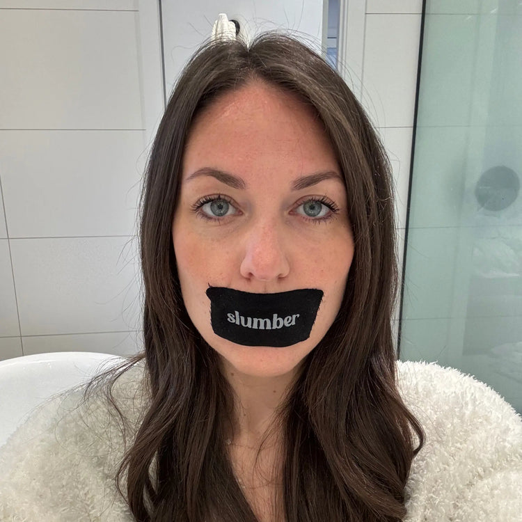 Customer testimonial: Using Slumber mouth tape nightly has brought comfort and a significant sleep improvement, now a key part of her routine.